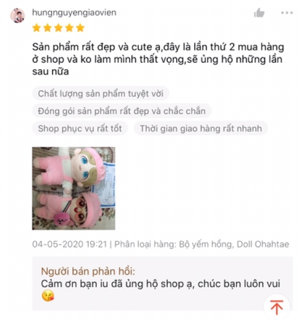 Doll Ohahtae fansite Con Bố Taehyung Tặng Kèm Quà