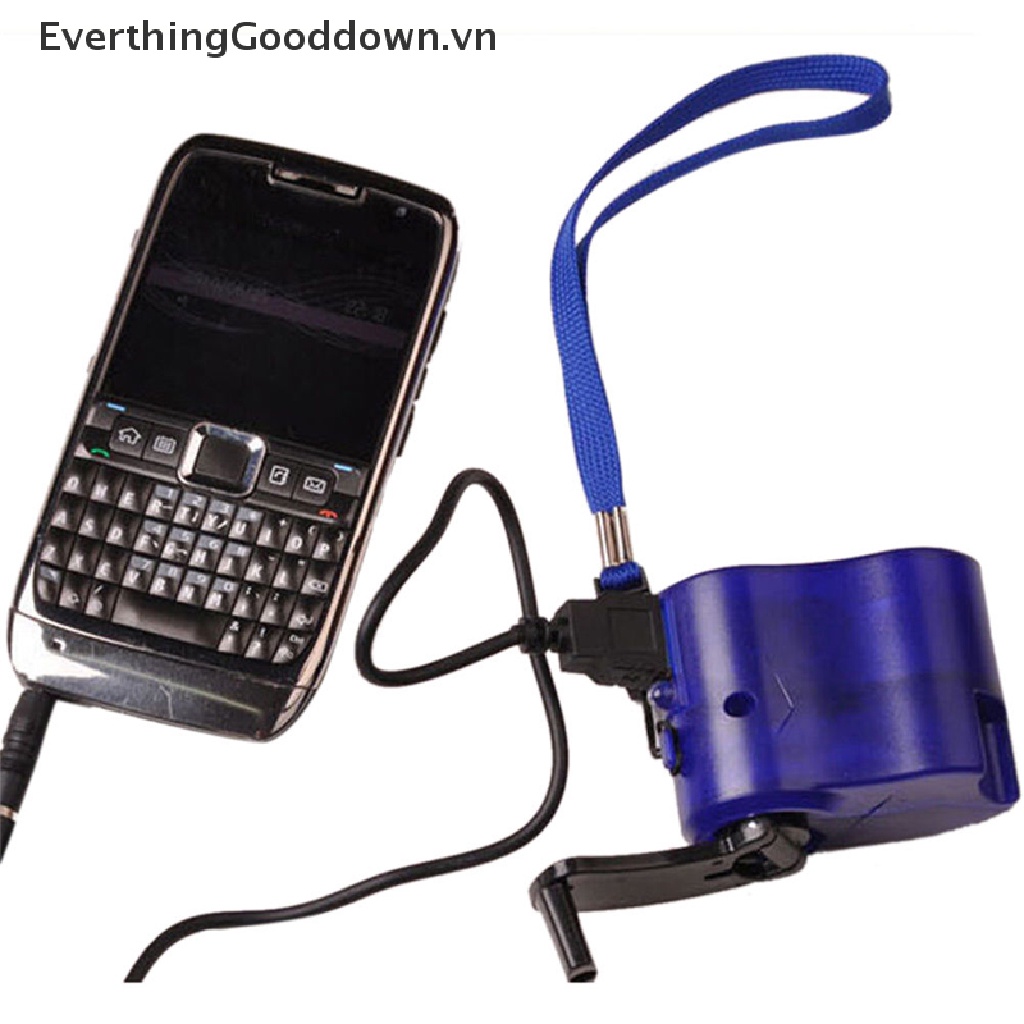 Everthinggooddown Bộ Sạc Khẩn Cấp USB Thủ Công Dynamo Cho MP4 Mobile PDA Pop