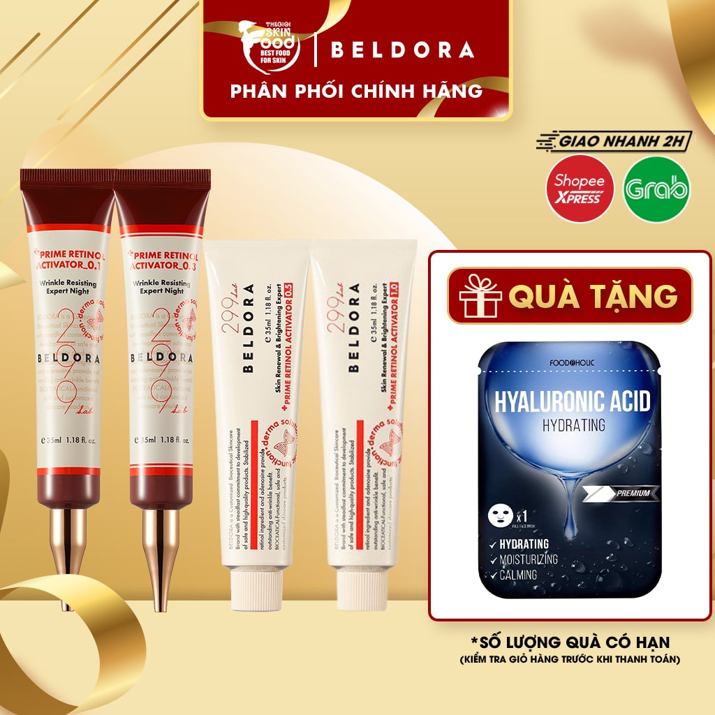 Kem Dưỡng Retinol Trẻ Hóa Da, Giảm Nếp Nhăn Và Ngăn Mụn Beldora 299 Prime Retinol Activator 35ml