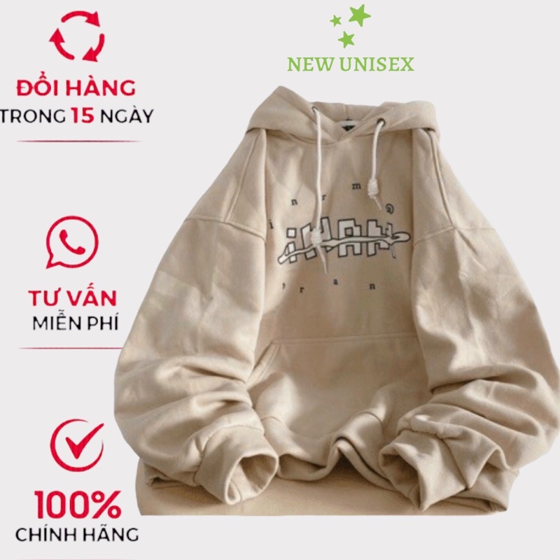 Áo Hoodies Unisex Chất Nỉ Mềm Mịn Nón 2 Lớp Họa Tiết In, Form Rộng Che Nắng Tốt Mặc Thoải Mái [NEW UNISEX]