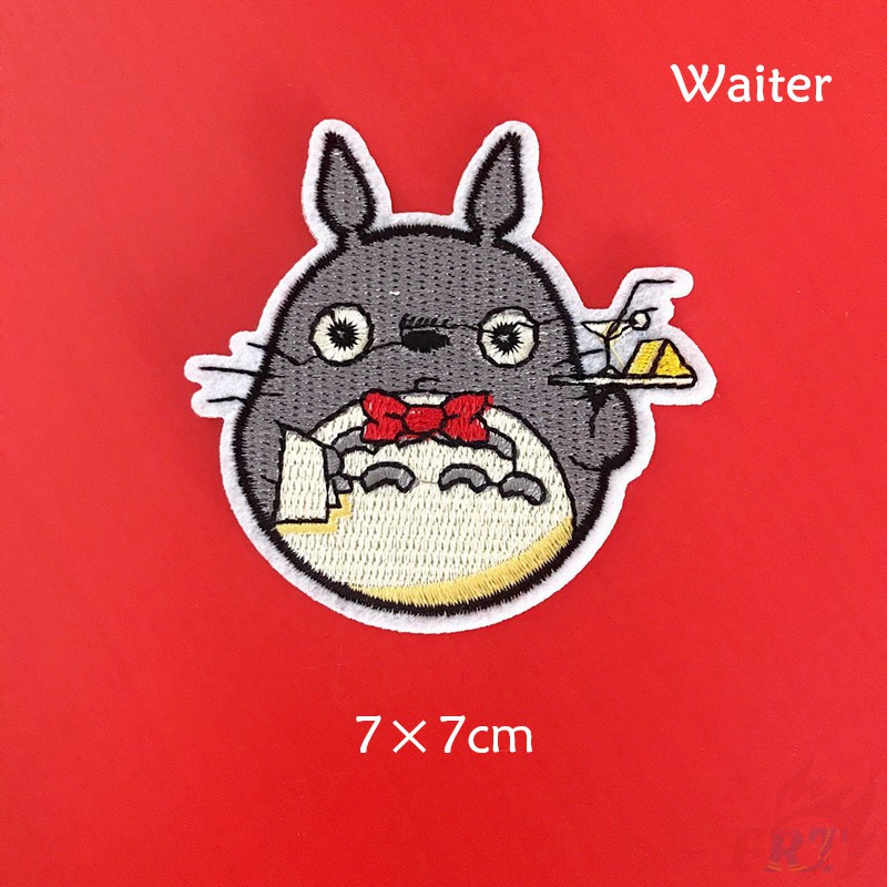 Miếng vá ủi thêu trang trí quần áo hình Totoro xinh xắn kiểu dáng tùy chọn