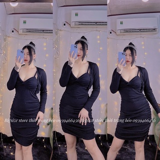 Đầm body kèm khoát ảnh chụp thật