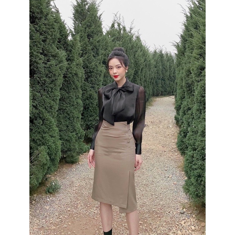 {Có Sẵn} Chân váy chéo vạt dáng dài công sở kèm hình thật ở cuối | BigBuy360 - bigbuy360.vn