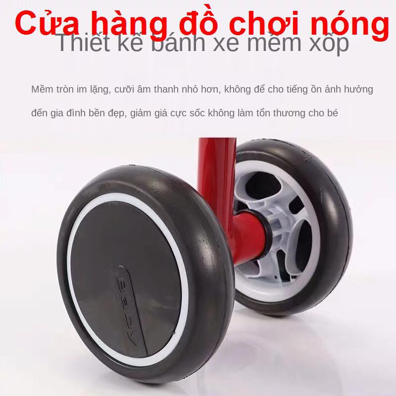 Xe đạp thăng bằng 4 bánh trẻ em 1 - đẩy 2-3 tuổi, yoyo, em, tập đi, đồ chơi1