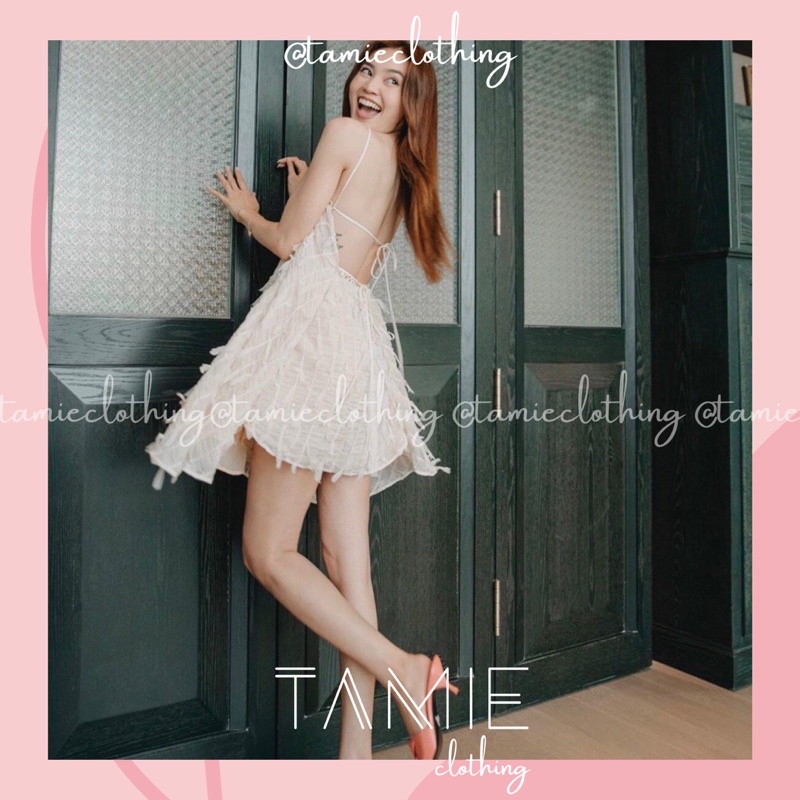 Đầm Hở Lưng LÔNG VŨ Dáng Váy Dây Yếm NDLN TAMIEclothing | BigBuy360 - bigbuy360.vn