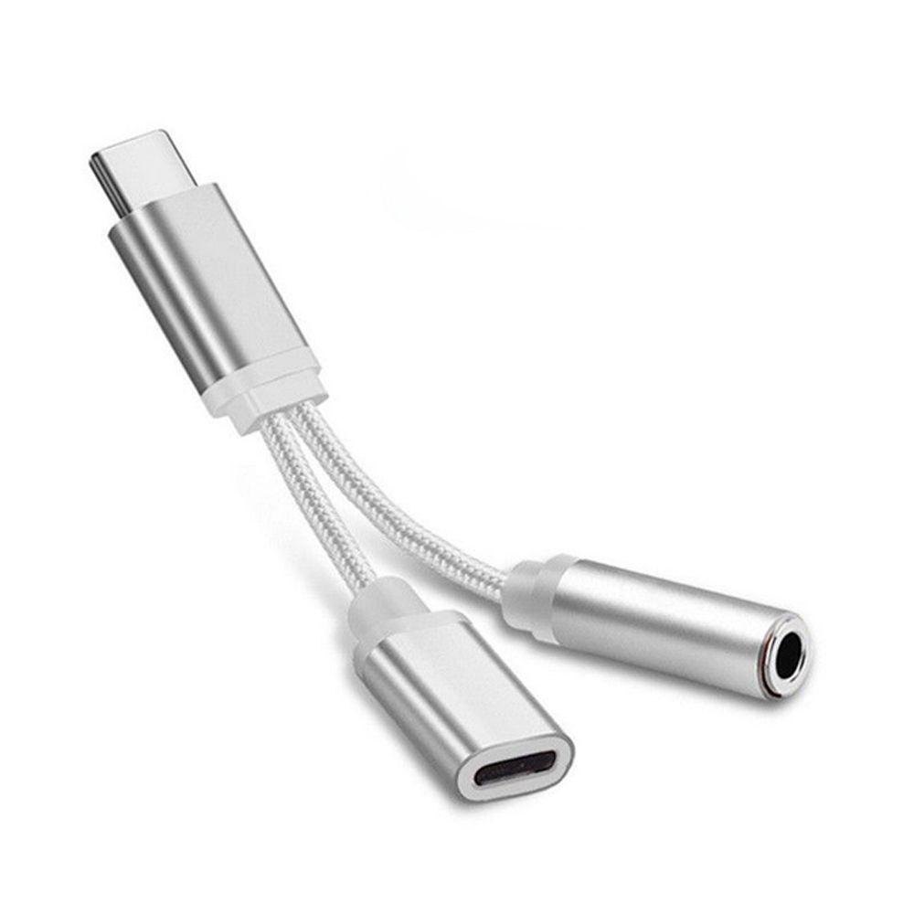 AUGUSTINA Dây Cáp Âm Thanh Kỹ Thuật Số 2 Trong 1 Type C Tới 3.5mm / 3.5mm