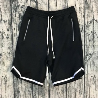Quần short 1 line đen unisex