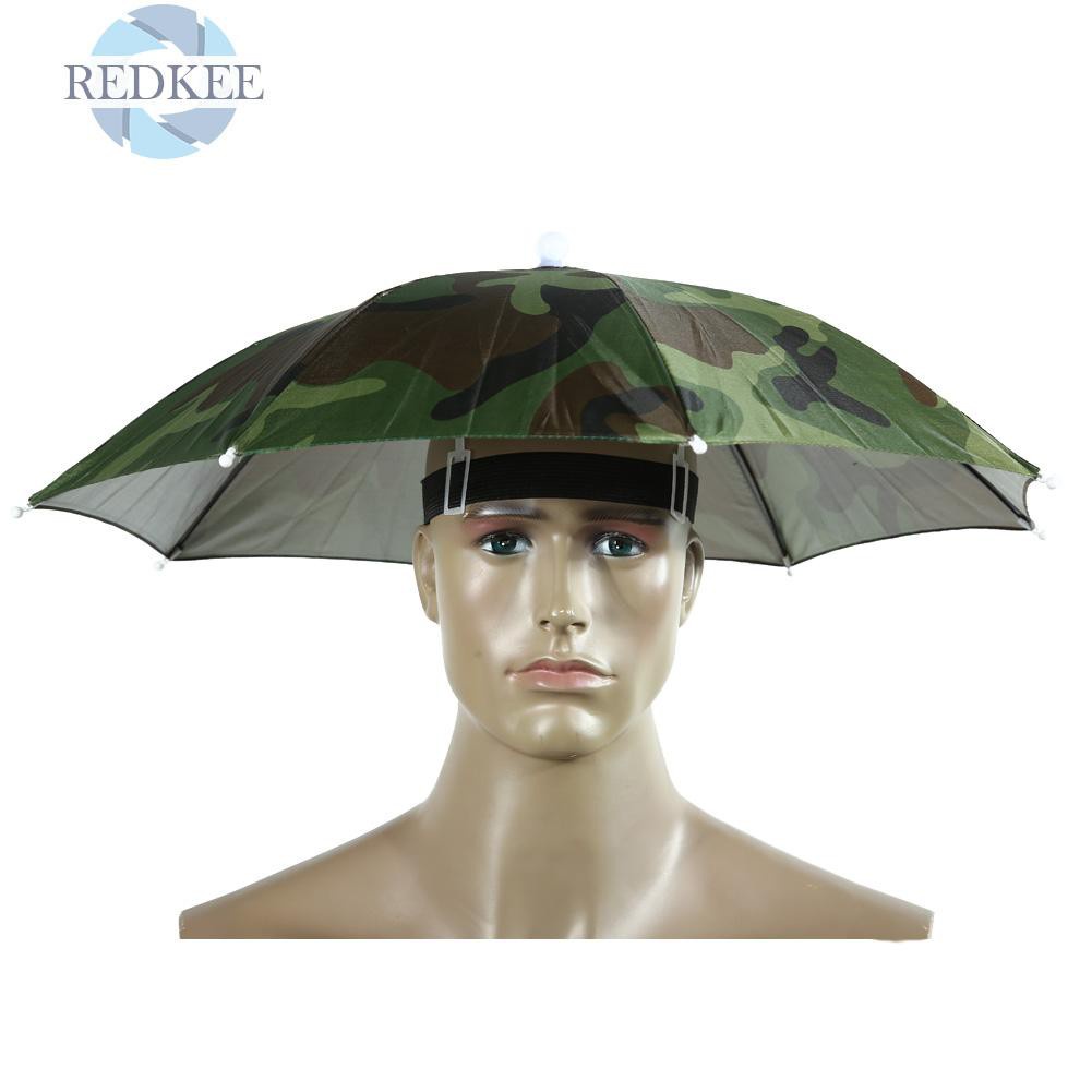 Nón Dù Đội Đầu 55cm Có Thể Gấp Gọn Tiện Dụng Mang Theo Câu Cá / Cắm Trại