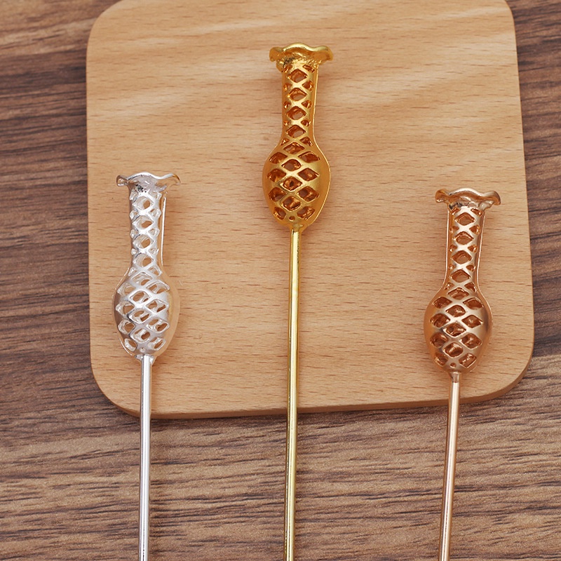 1 cán trâm họa tiết bình hoa 40*15mm*12mm nguyên liệu làm trâm làm trang sức cổ trang