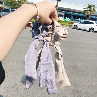 Buộc tóc SCRUNCHIES nơ dây dài phong cách vintage