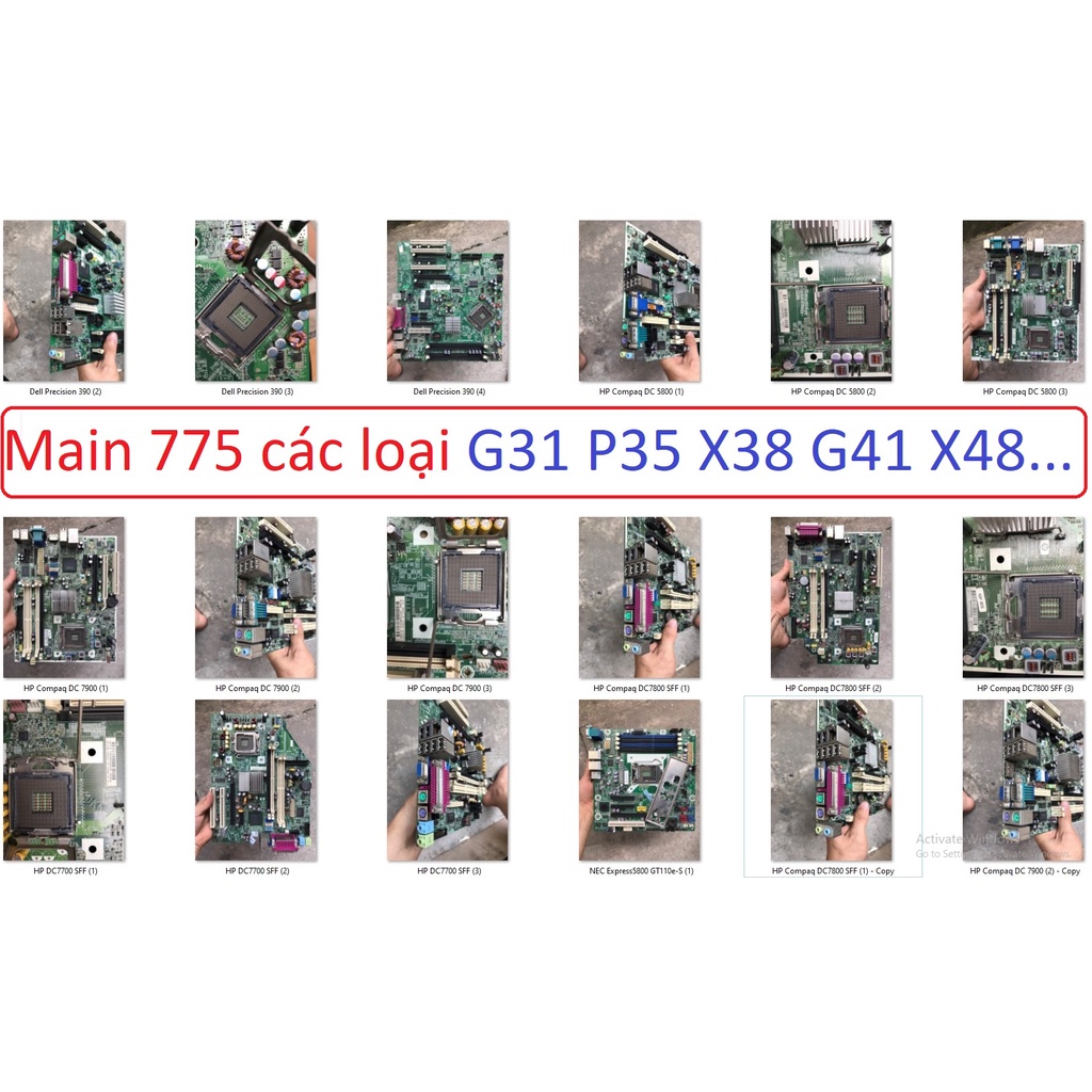 bo mạch chủ socket 775 HP Asus Giga E P45 UD3L 1.0 Dell 390 DC 7900 7800 975X asus P5E P5V P5K VM X38 main pc all