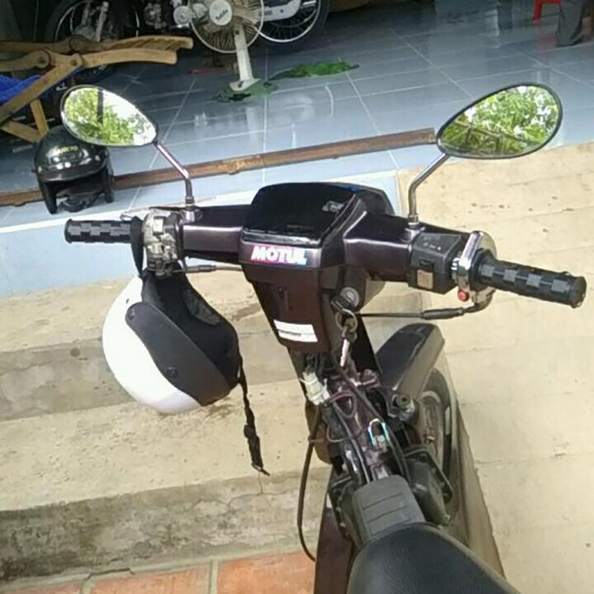 2 Gương xe máy kính chiếu hậu H2C chân hợp kim cao cấp gắn dòng xe sirius exciter jupiter và dòng xe khác