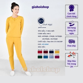 Bộ mặc nhà Trung Niên Gia Hồi Tay dài quần dài tên T Hoa Mới