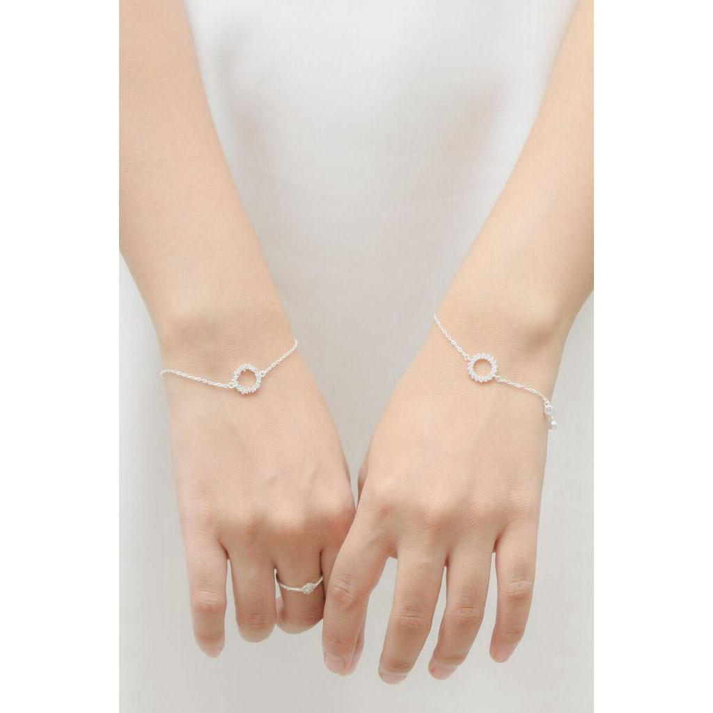 Vòng Tay, Lắc Tay Bạc Nữ BLING IT Huyền Thoại Biển Xanh, Đính Đá Cao Cấp Sang Trọng - BIVT115