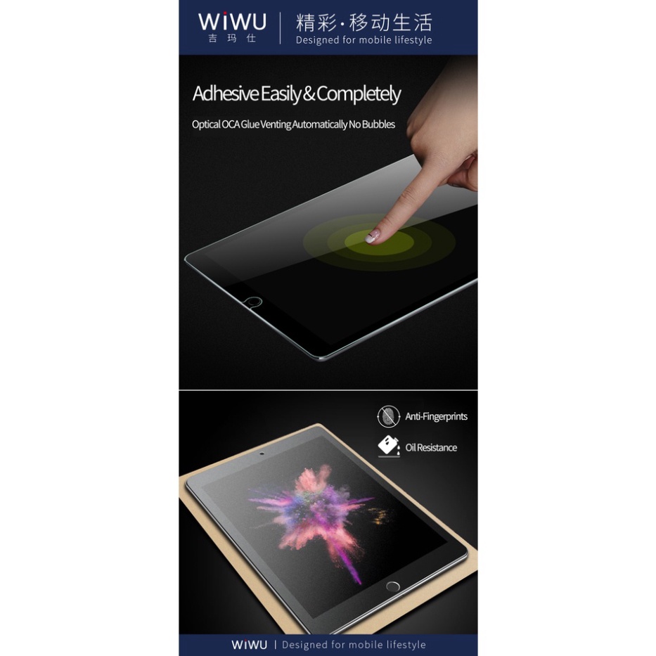 Miếng dán bảo vệ màn hình cao cấp WIWU cho I :Pad Pro 11 inch 2021, 2018 , Pro 12.9 inch, M1, Air 4 10.9 inch
