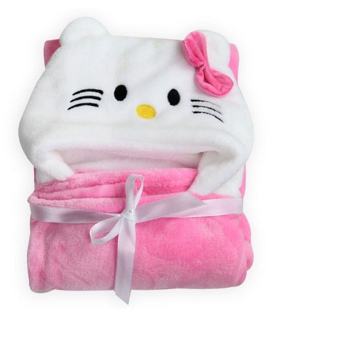 Chăn ủ gấu bông sơ sinh Kolaco lông tuyết siêu mềm mịn