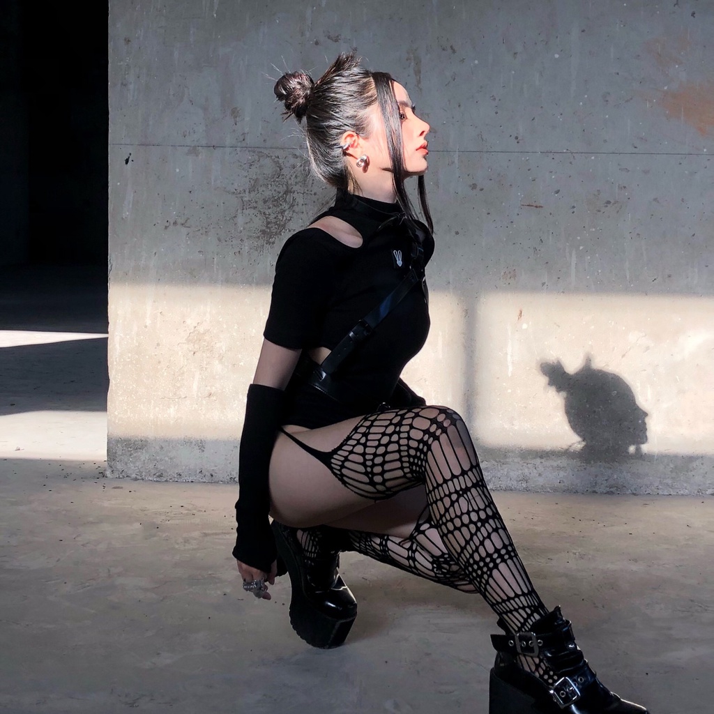 Áo Body Suit Găng Tay Đen BunnyHill SSBR06