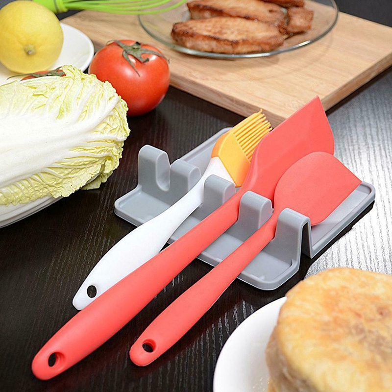 PP Portable Kitchen Utensil Holder Spoon Shelf Spatula Rack Multipurpose Heat Resistant Stand