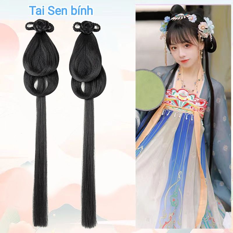 5- Búi tóc giả cài đầu hoá trang kiểu mới các mẫu mới