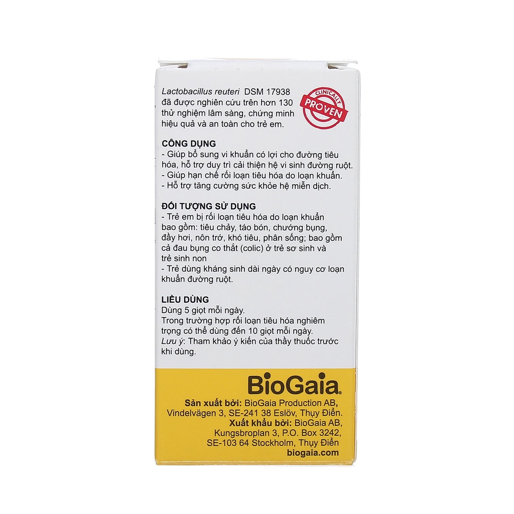 Men vi sinh BioGaia Protectis 0+