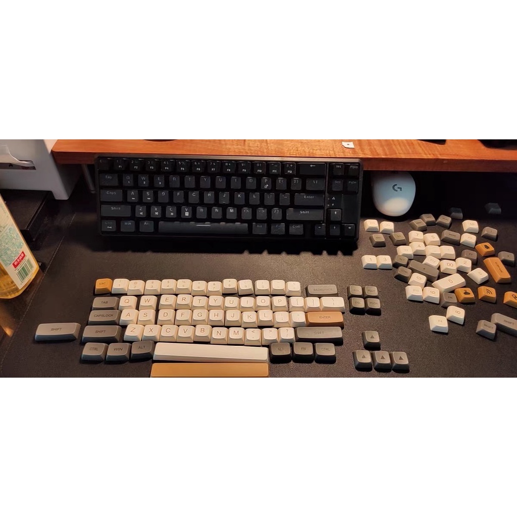 Keycap bàn phím màu chocolate siêu chất Dry Martini XDA cao độ PBT 125 phím