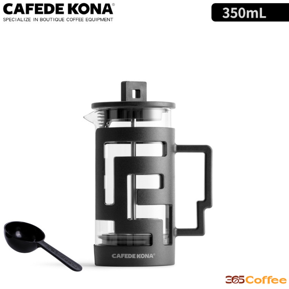 Bình French Press - Bình pha cà phê kiểu Pháp thủy tinh khung nhựa Cafede Kona – 350ml
