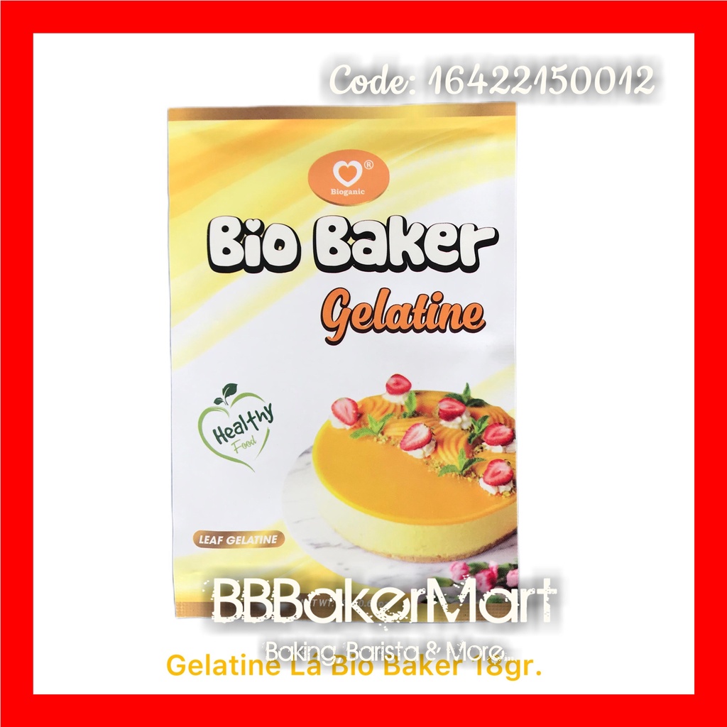 Gelatine LÁ BIO BAKER - 10 lá NHỎ (Khoảng 18gr)