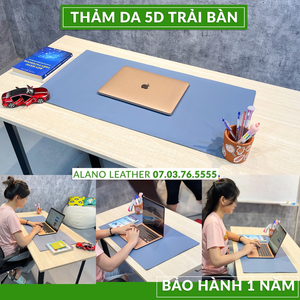 [Hình Thật / Giá Xưởng] Thảm Da Trải Bàn 5D Màu Xanh Pastel Chống Thấm, Chống Trầy, Tiện Lợi, Bảo hành 1 Năm Tại Xưởng