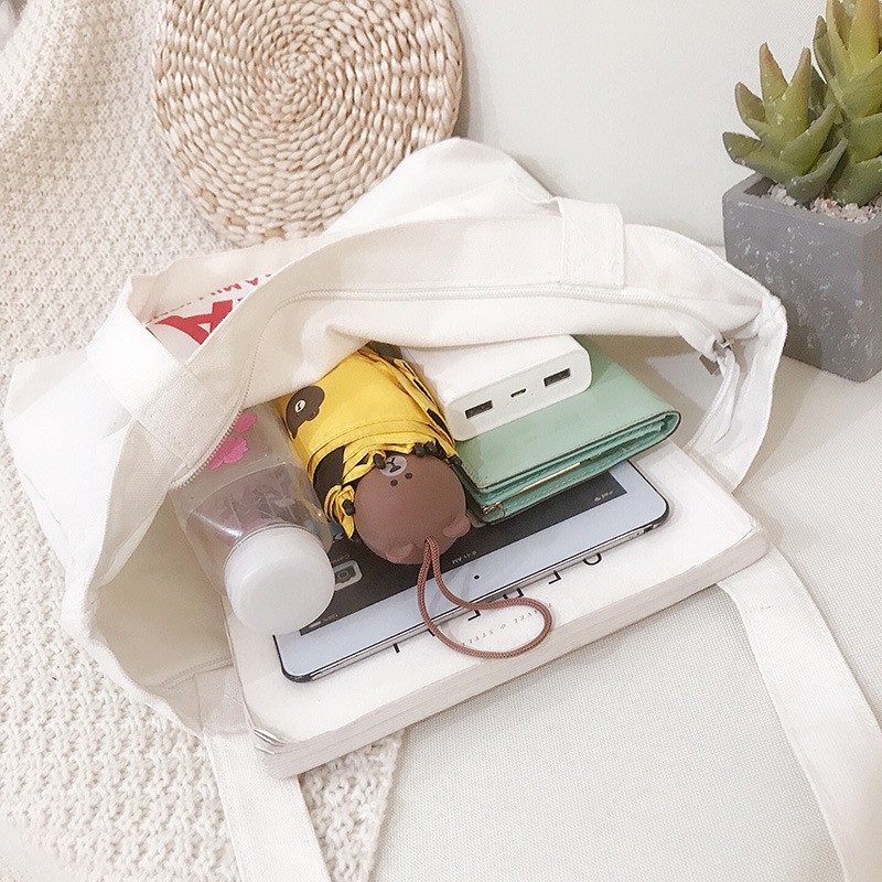 Túi tote vải canvas special có khóa - Túi tote ulzzang - Túi đeo vai in chữ basic | BigBuy360 - bigbuy360.vn