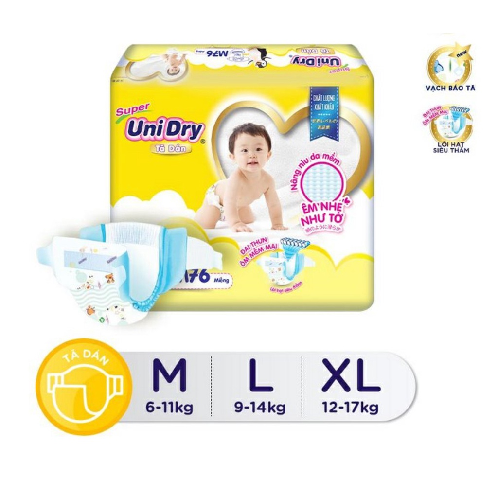 Đủ size- Tã dán UNIDRY M76/L68/XL62