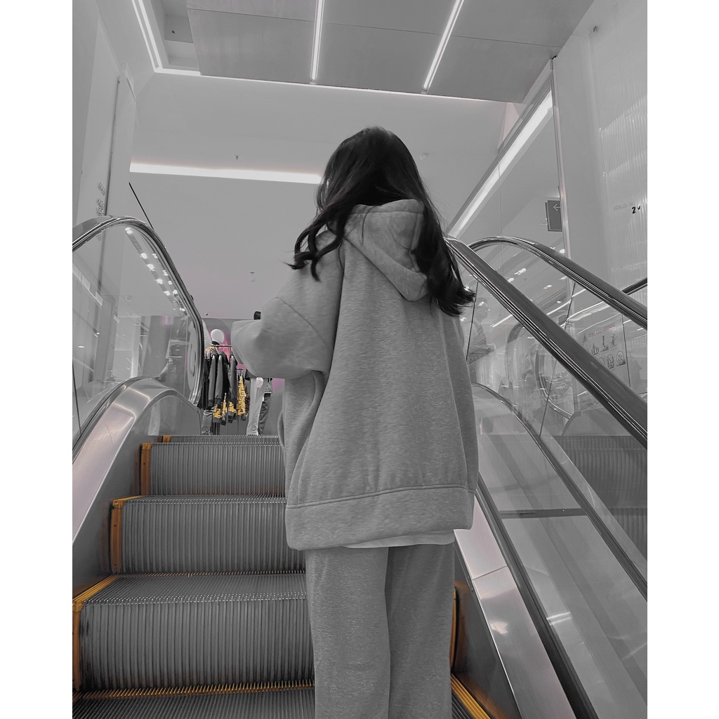 Áo khoác nỉ Hoodie Fiinties xám form rộng ulzzang - Made by Fiin | BigBuy360 - bigbuy360.vn