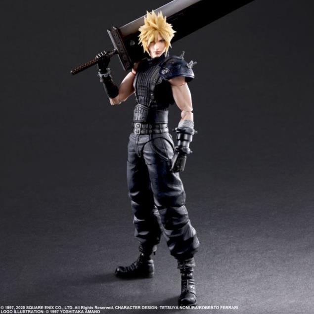 Mô hình Final Fantasy VII Remake Play Arts Kai Cloud Strife Version 2 - Chính Hãng