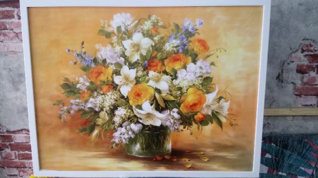Tranh canvas hoa treo phòng khách 60x80