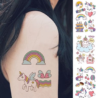 1 Tờ Unicorn Series Miếng Dán Hình Xăm Chống Thấm Nước Tạm Thời Cho Trẻ Em Trang Trí Tiệc Sinh Nhật (Gửi Ngẫu Nhiên)