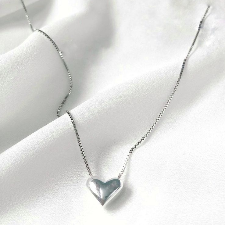 Dây chuyền bạc DaLiA Jewelry hình trái tim dày đủ loại dây mì - dây xích