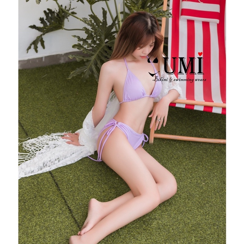 Bikini 2 mảnh màu tím pastel nhẹ nhàng