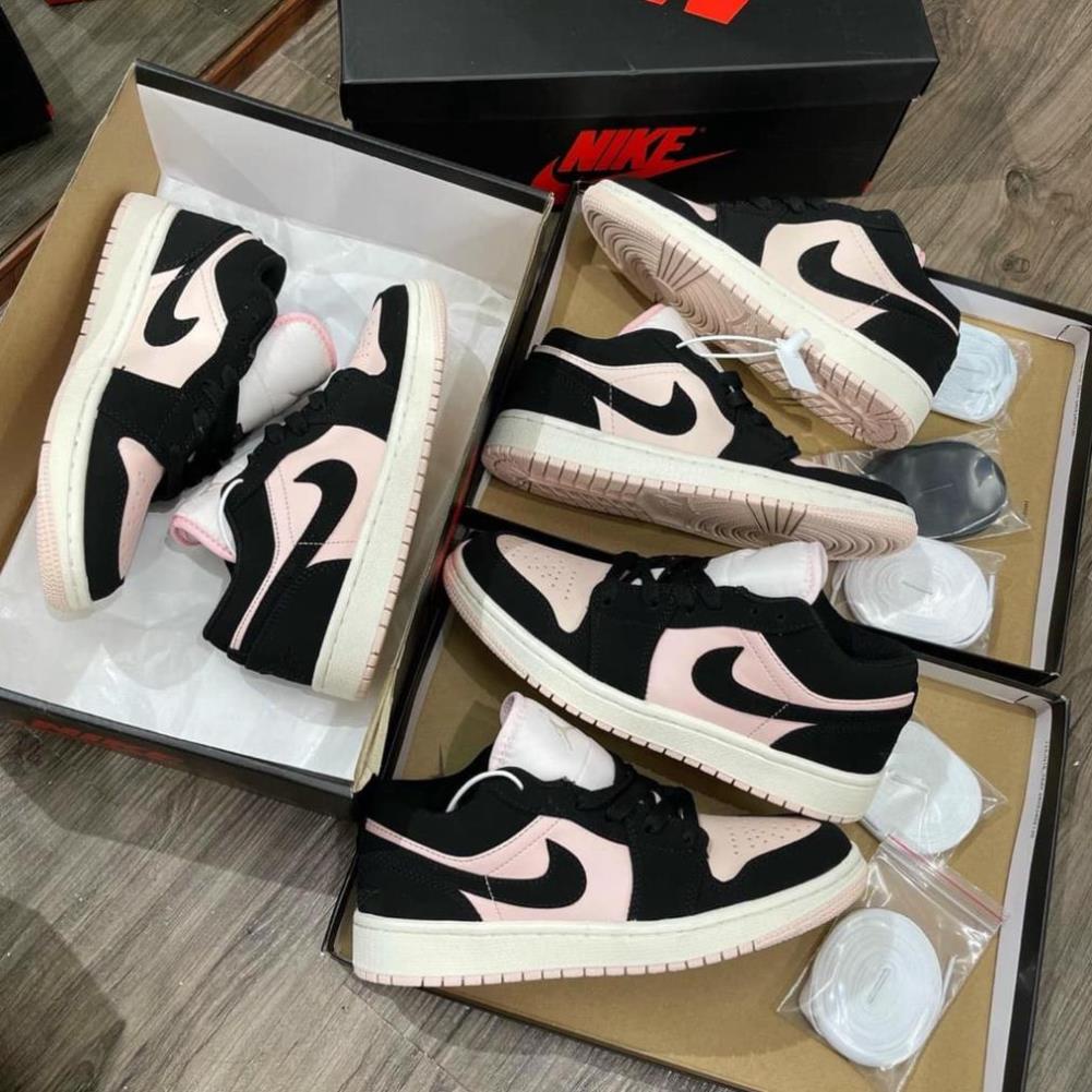 Giày 𝐉𝐨𝐫𝐝𝐚𝐧 1 hồng đen nữ, Giày thể thao JD 1 cổ thấp Black Guava Ice hồng đen bản đẹp full box bill | BigBuy360 - bigbuy360.vn