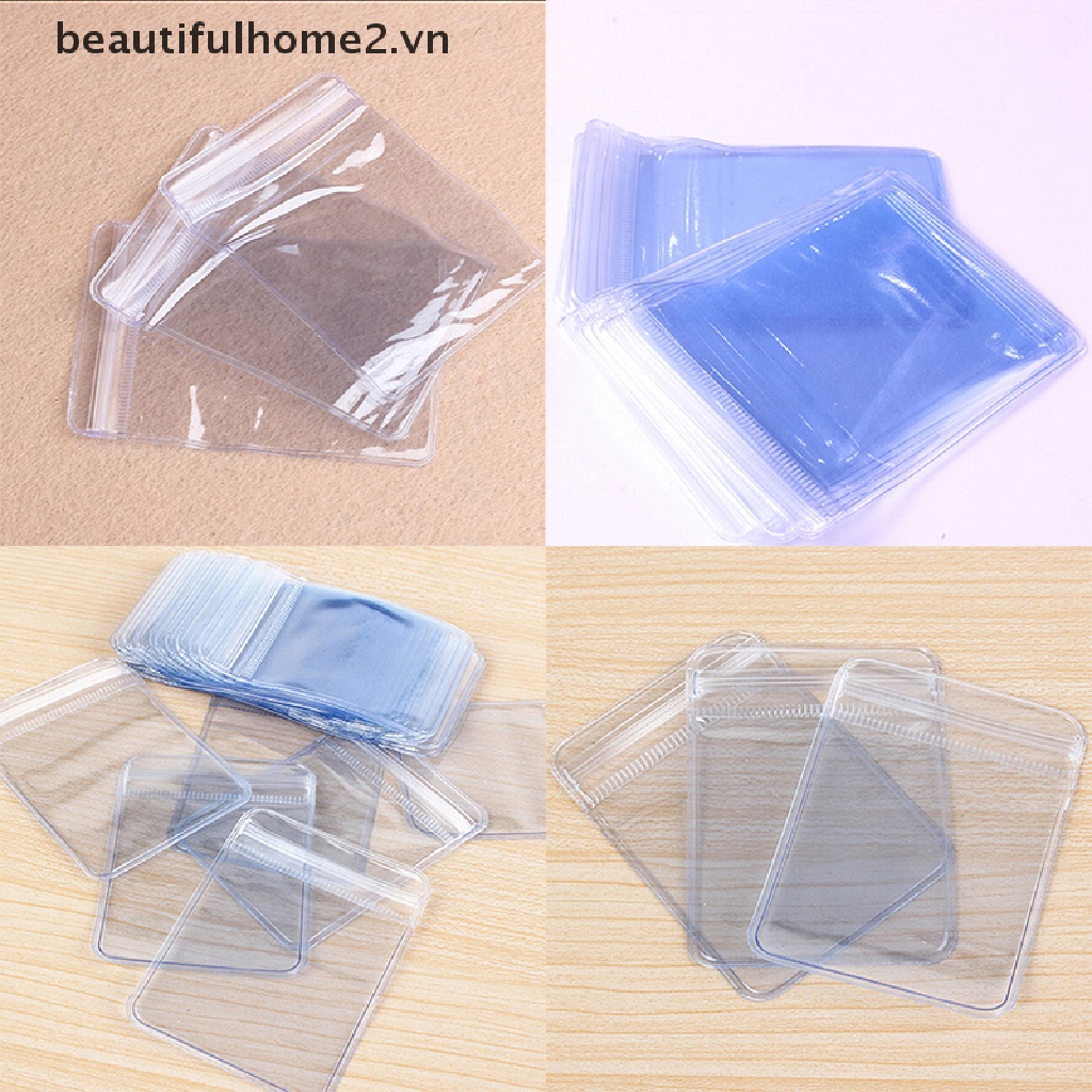 Bộ 100 Túi Đựng Tiền Xu Bằng Nhựa PVC Trong Suốt
