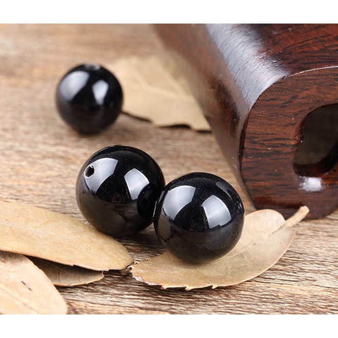 [Mã FAMAYFA giảm 10K đơn 50K] Hạt tròn Agat Đen làm handmade DIY - MH431 | BigBuy360 - bigbuy360.vn