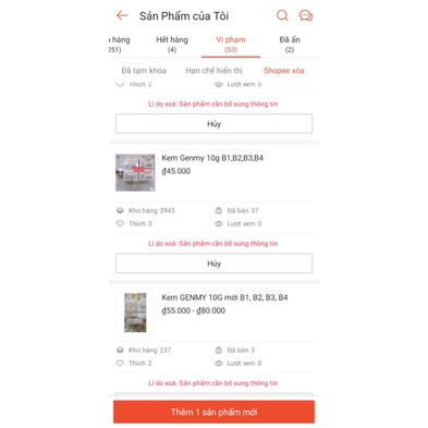 Kem Genmy B1,B2,B3,B4 mới 10g - kèm quà khi mua