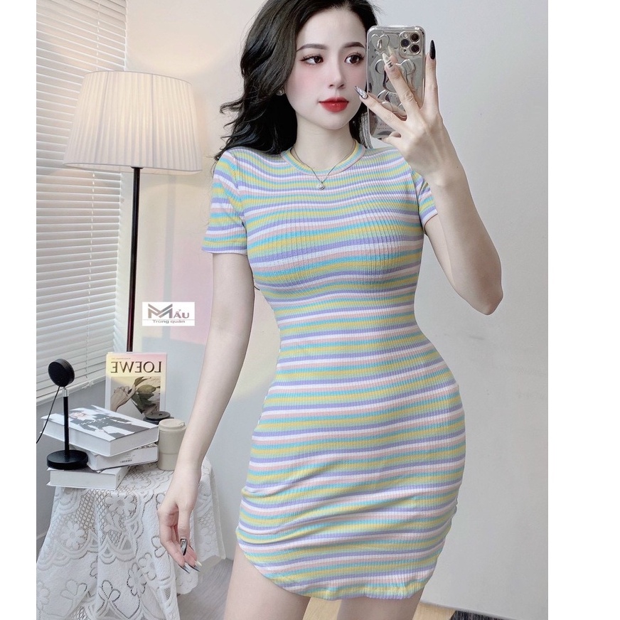 Đầm Body Sexy Xẻ Tà Cổ Yếm Váy Body Dáng Dài | BigBuy360 - bigbuy360.vn