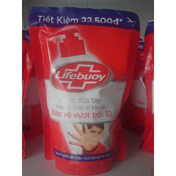 Túi nước rửa tay Lifebuoy bảo vệ vượt trội 10 loại 450g