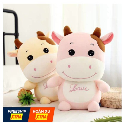 Gấu Bông Bò sữa Siêu Mềm Mịn Anvihome size 25cm