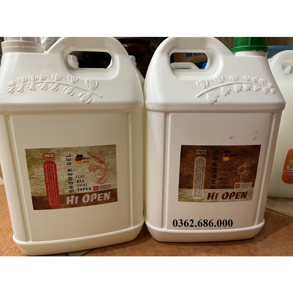 Dầu gội, sữa tắm can 10lit hương nước hoa cho nhà nghỉ, khách sạn