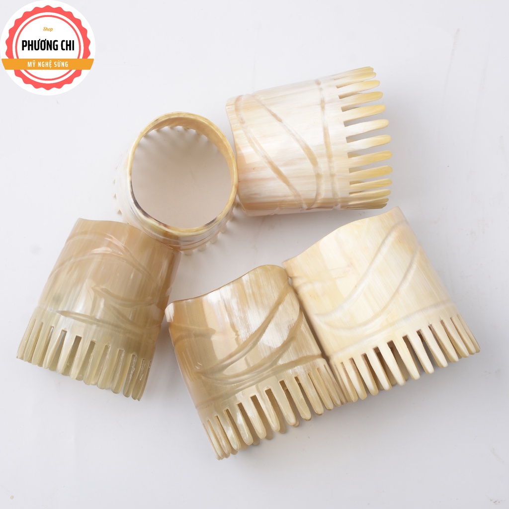 Lược sừng gội đầu vò đầu dưỡng sinh, ống mát xa đầu | Mỹ nghệ phương chi