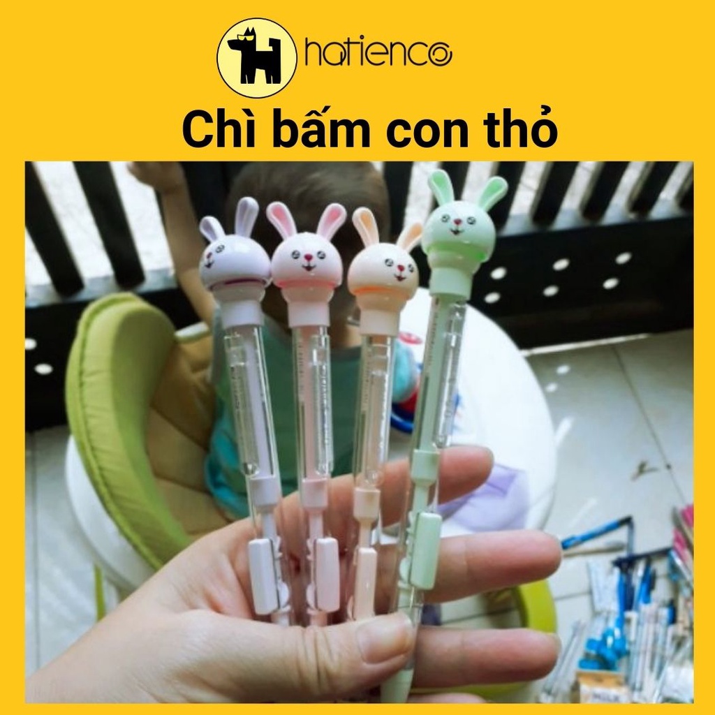 Bút chì bấm, viết chì ngòi thỏ lò xo dễ thương 0.5mm M&amp;G