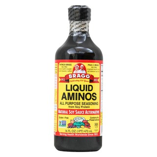 Nước tương (xì dầu) không biến đổi gen & Chế phẩm giải độc cây trồng Bragg Liquid Aminos - Chính hãng Mỹ 473ml