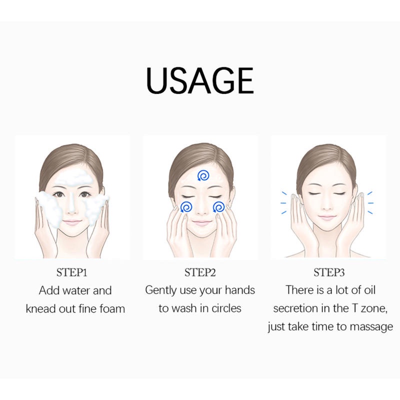 Sữa Rửa Mặt 60g Chứa Amino Acid Làm Sạch Sâu Dưỡng Ẩm Kiểm Soát Dầu Hỗ trợ giảm mụn