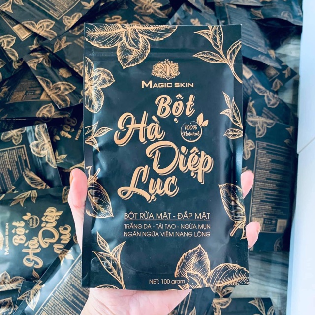 BỘT HÀ DIỆP LỤC MAGIC SKIN : Trắng Da - Kiềm Dầu - Hỗ Trợ Trị Tất Cả Các Loại Mụn