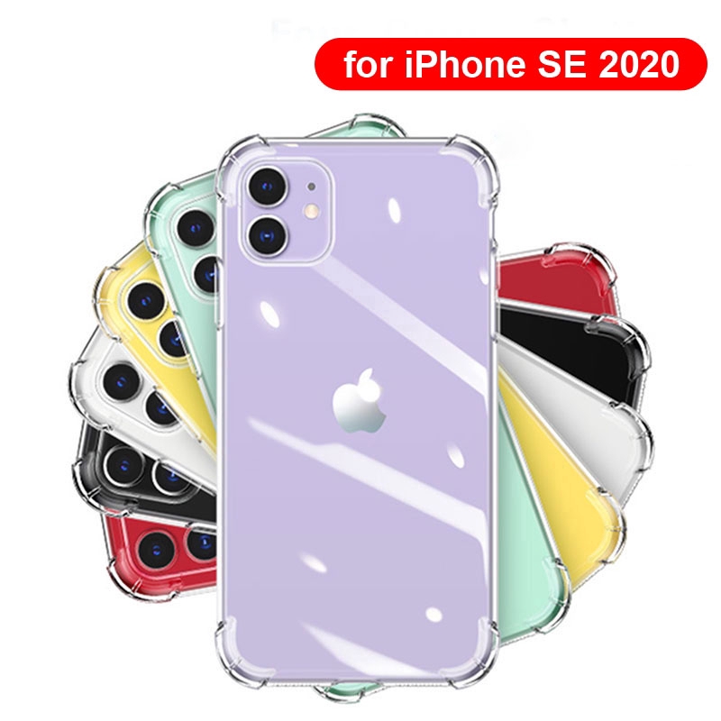Casing iPhone SE 2020 11 Pro X XR XS Max 6s 6 7 8 Plus Shockproof Transparent Soft Silicone Phone Case